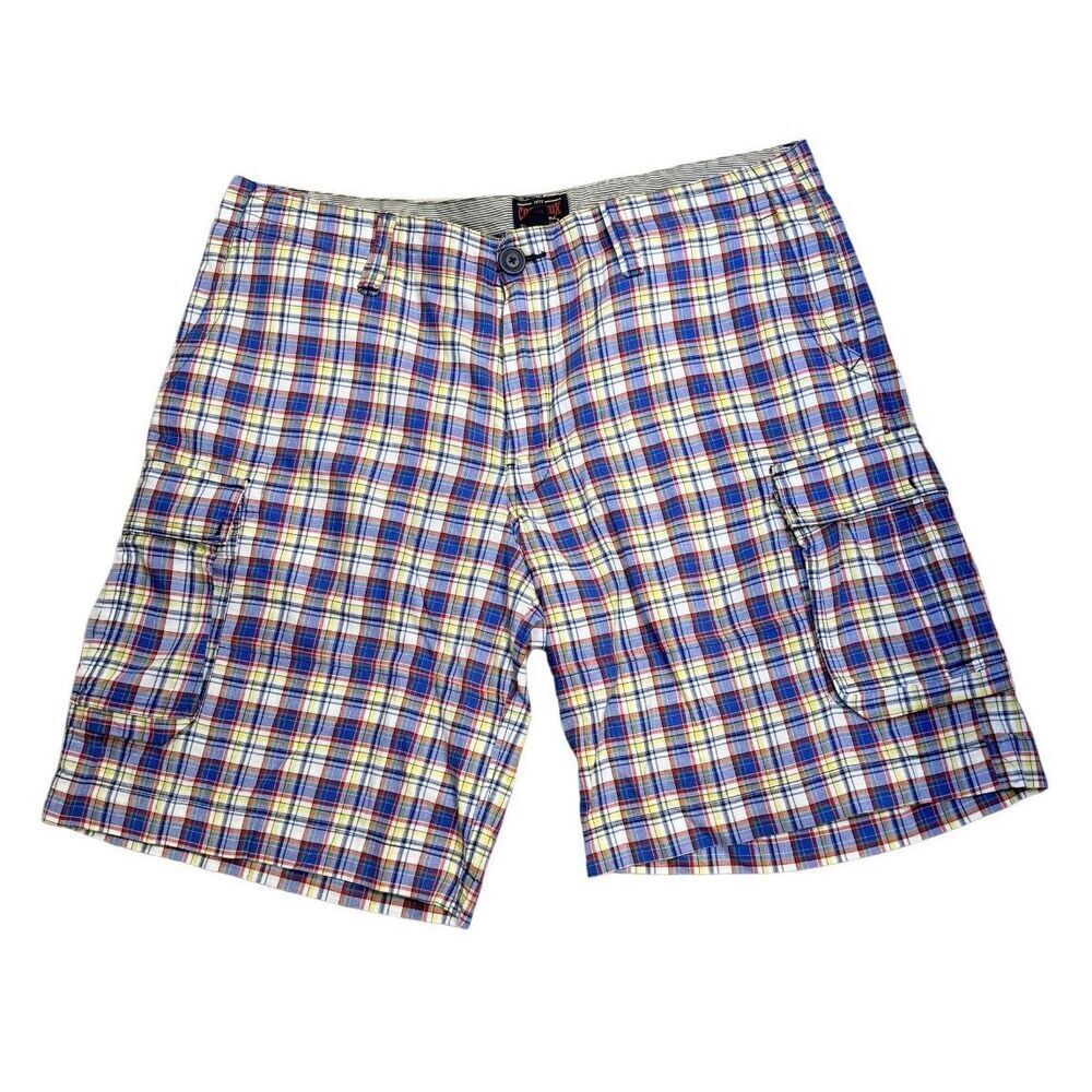 Cremieux 1971 Multicolored Plaid Flat Front Shorts Men's Size 40